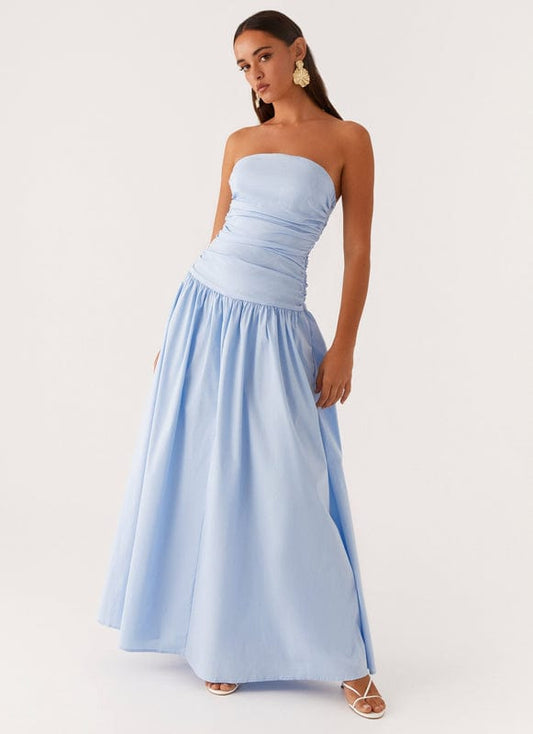 Floriana | Sleeveless Maxi Dress in Blue