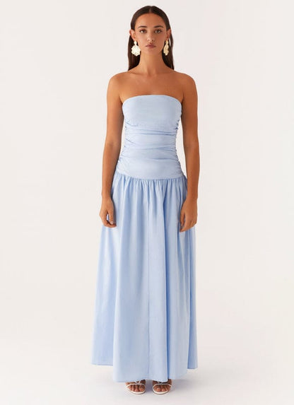 Floriana | Sleeveless Maxi Dress in Blue
